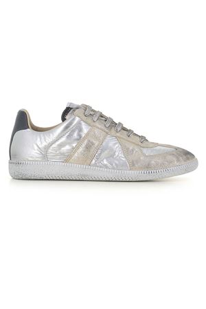 Silver leather sneakers MAISON MARGIELA | S97WS0083P7451HB123